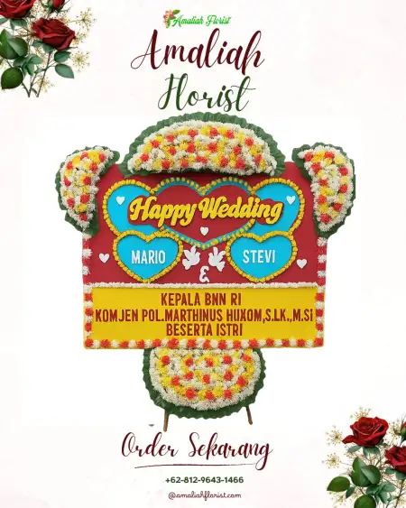 Papan Bunga Pernikahan Buay Rawan